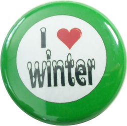 I love Winter Button grün - zum Schließen ins Bild klicken